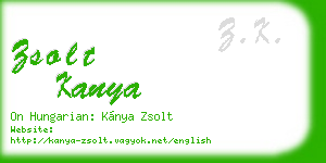 zsolt kanya business card